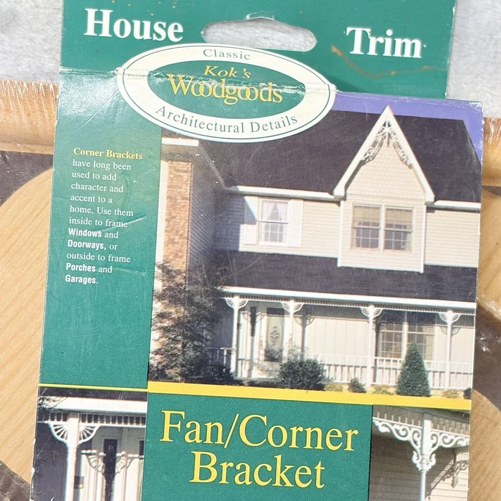 Pair Kok's Woodgoods‎ Fan Corner Brackets Victorian Porch Trim 12x12 NOS